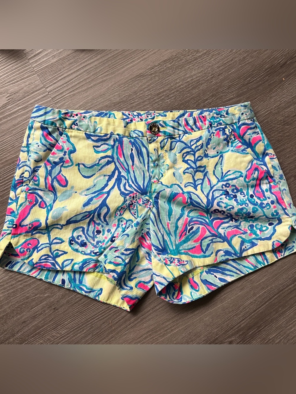Lily Pulitzer Adie Swim Up Lemon Drop Shorts Size 00